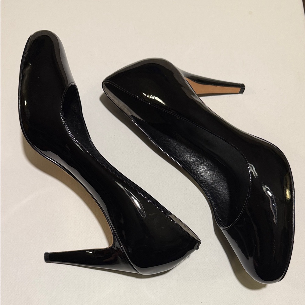 Cole Haan black patent air pumps